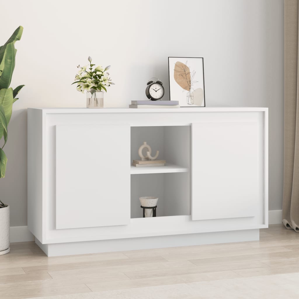 vidaXL Buffet blanc 102x35x60 cm Bois d'ingénierie
