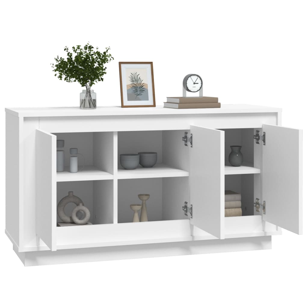 vidaXL Buffet blanc 102x35x55 cm Bois d'ingénierie