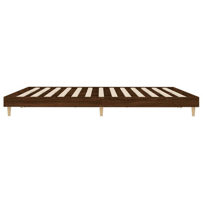 vidaXL Bettgestell ohne Matratze Braun Eiche 160x200 cm Holzwerkstoff