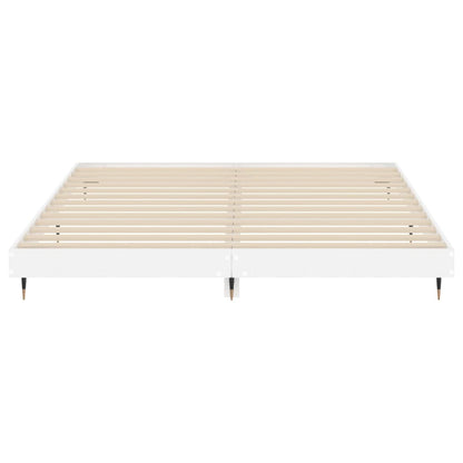 vidaXL Bettgestell Hochglanz-Weiß 180x200 cm Holzwerkstoff