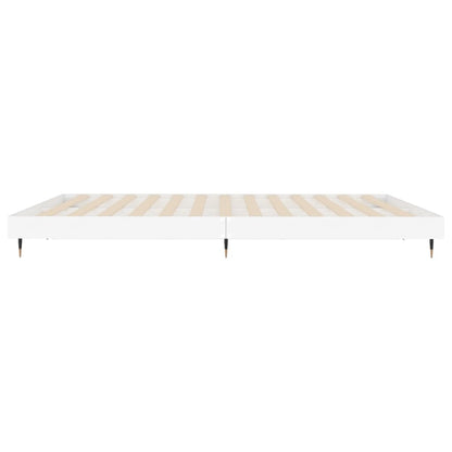 vidaXL Bettgestell Weiß 140x200 cm Holzwerkstoff