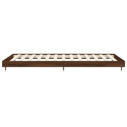 Bettgestell ohne Matratze Braun Eiche 90x190 cm Holzwerkstoff