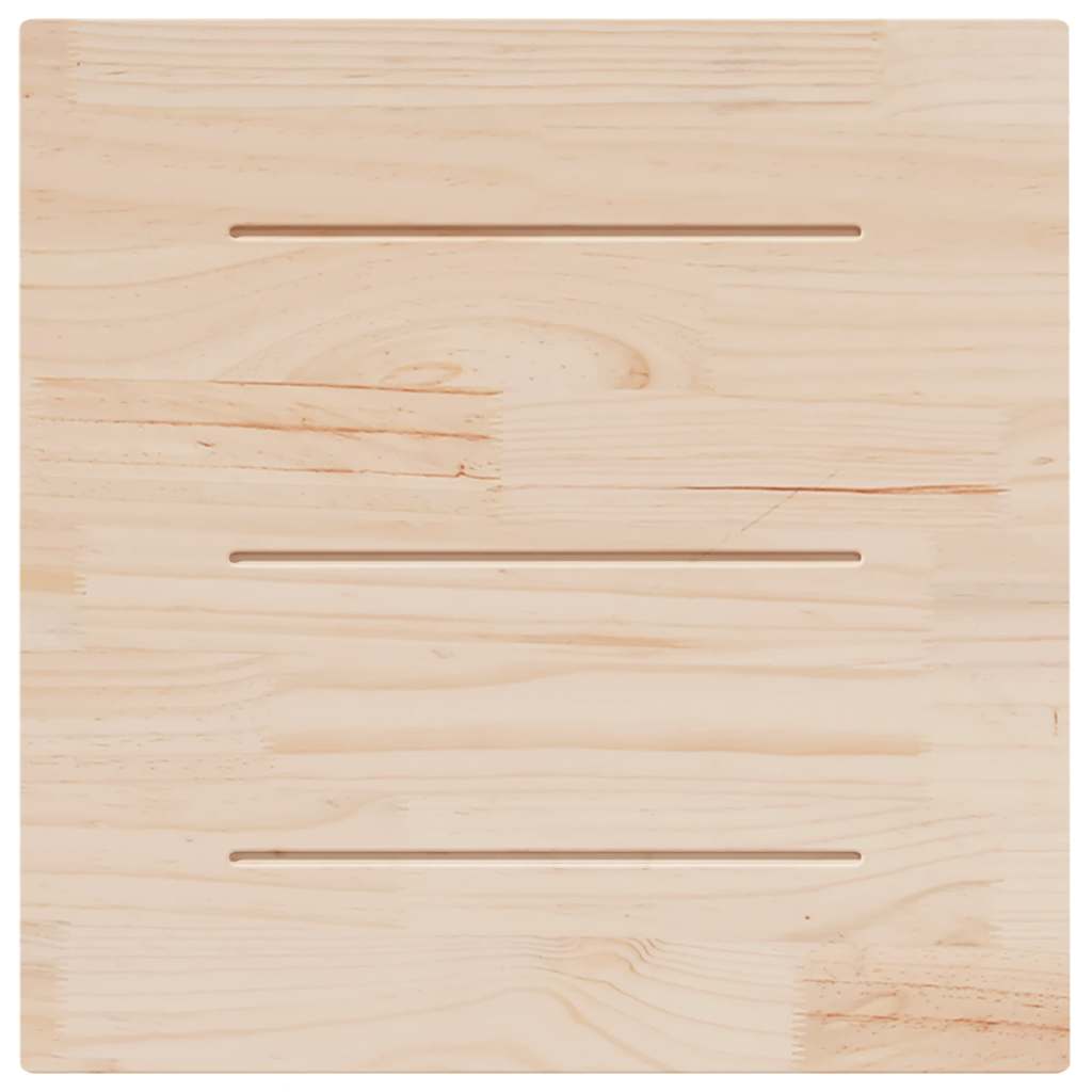 vidaXL Plateau de table Blanc 70x70x2,5 cm Bois de pin massif Carré
