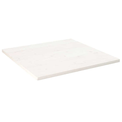 vidaXL Plateau de table Blanc 80x80x2,5 cm Bois de pin massif Carré