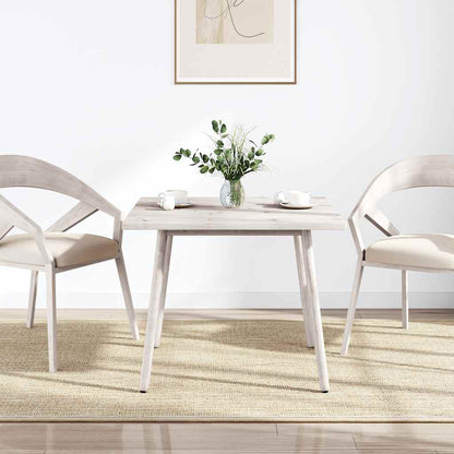 vidaXL Plateau de table Blanc 80x80x2,5 cm Bois de pin massif Carré