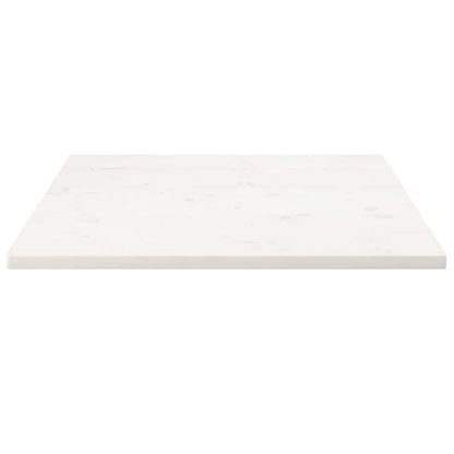 vidaXL Plateau de table Blanc 80x80x2,5 cm Bois de pin massif Carré