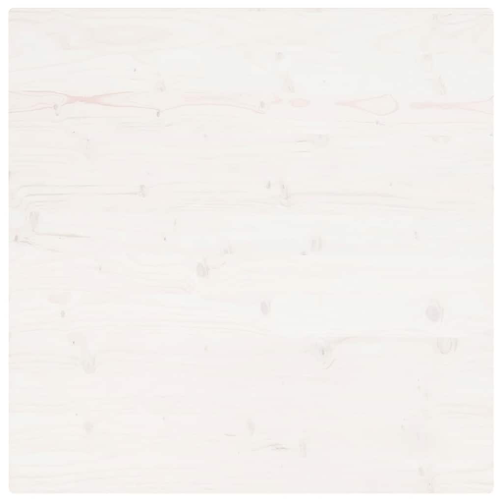 vidaXL Plateau de table Blanc 80x80x2,5 cm Bois de pin massif Carré