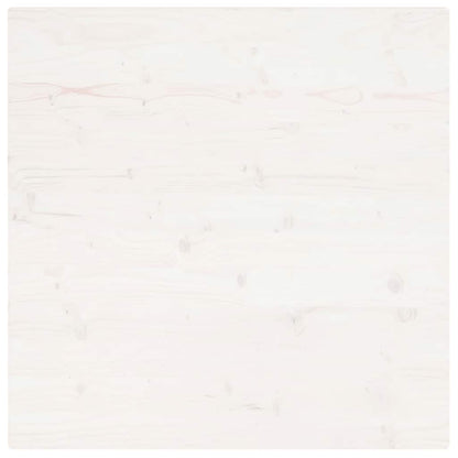 vidaXL Plateau de table Blanc 80x80x2,5 cm Bois de pin massif Carré
