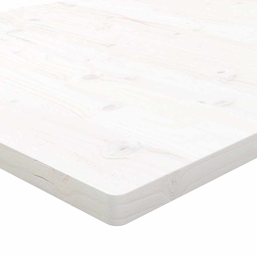 vidaXL Plateau de table Blanc 80x80x2,5 cm Bois de pin massif Carré