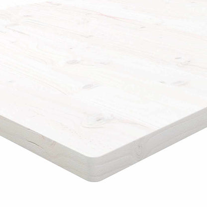 vidaXL Plateau de table Blanc 80x80x2,5 cm Bois de pin massif Carré