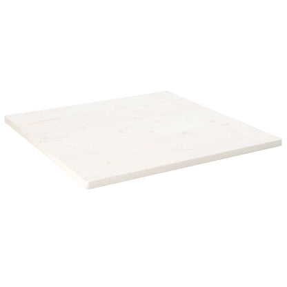 vidaXL Plateau de table Blanc 90x90x2,5 cm Bois de pin massif Carré