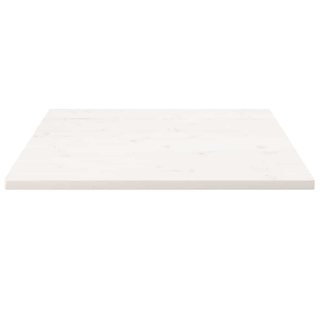 vidaXL Plateau de table Blanc 90x90x2,5 cm Bois de pin massif Carré