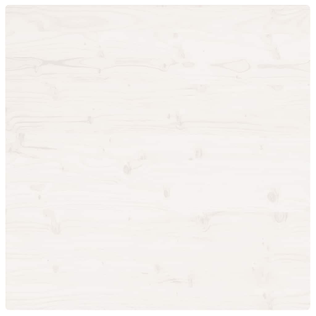 vidaXL Plateau de table Blanc 90x90x2,5 cm Bois de pin massif Carré