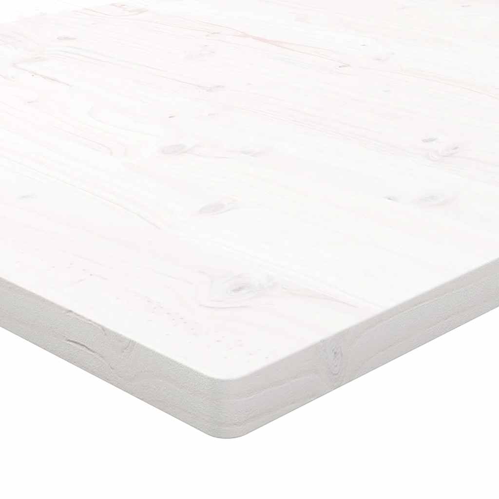 vidaXL Plateau de table Blanc 90x90x2,5 cm Bois de pin massif Carré
