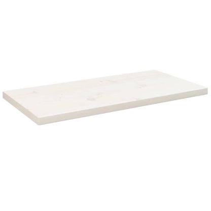 vidaXL Plateau de table Blanc 80x40x2,5 cm Bois de pin massif Rectangulaire
