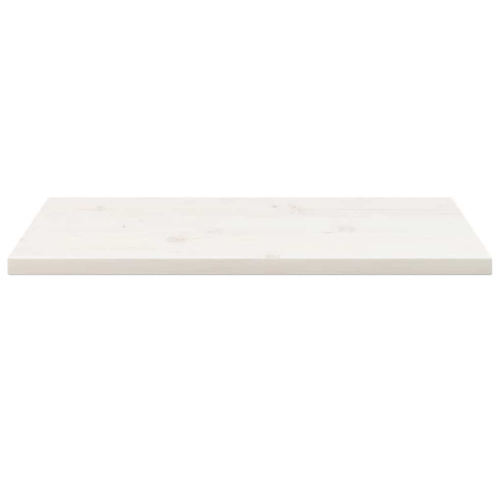 vidaXL Plateau de table Blanc 80x40x2,5 cm Bois de pin massif Rectangulaire