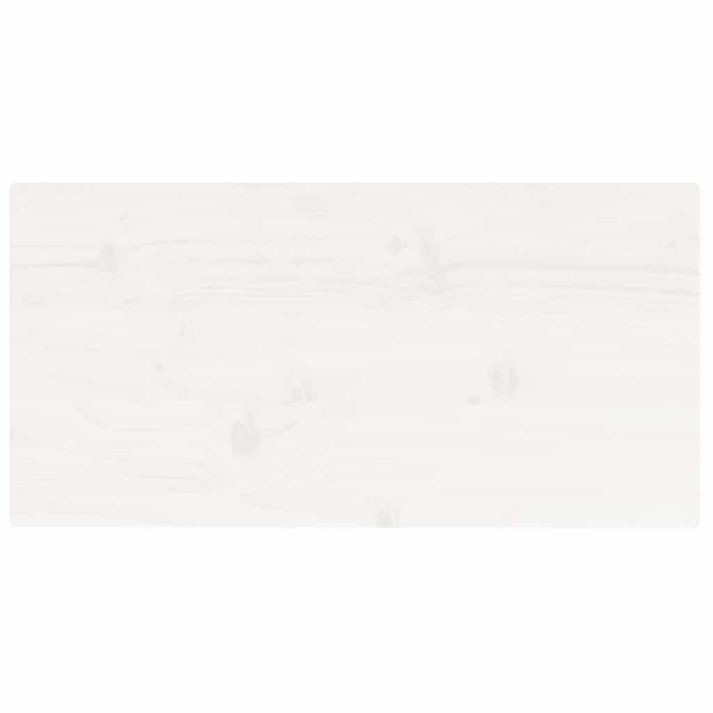 vidaXL Plateau de table Blanc 80x40x2,5 cm Bois de pin massif Rectangulaire