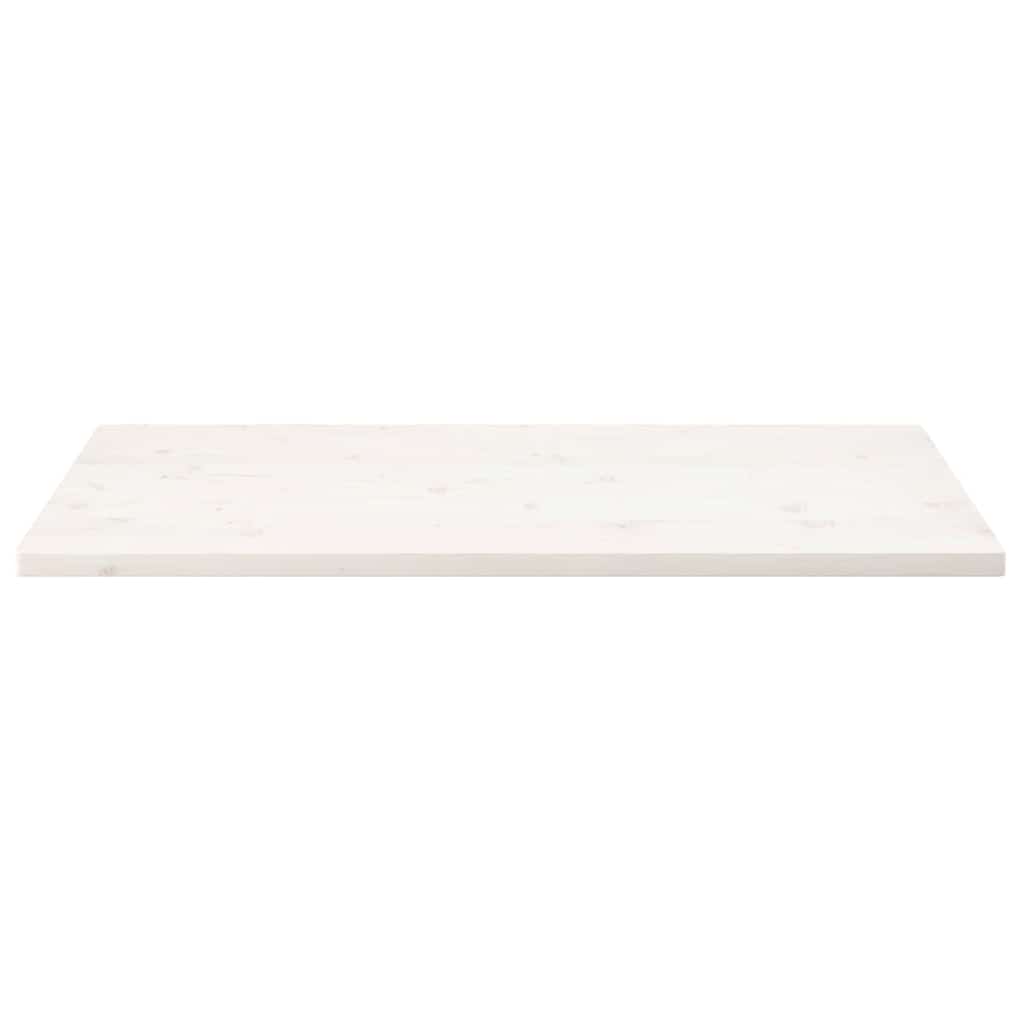 vidaXL Tischplatte Weiß 100x50x2,5 cm Massivholz Kiefer Rechteckig