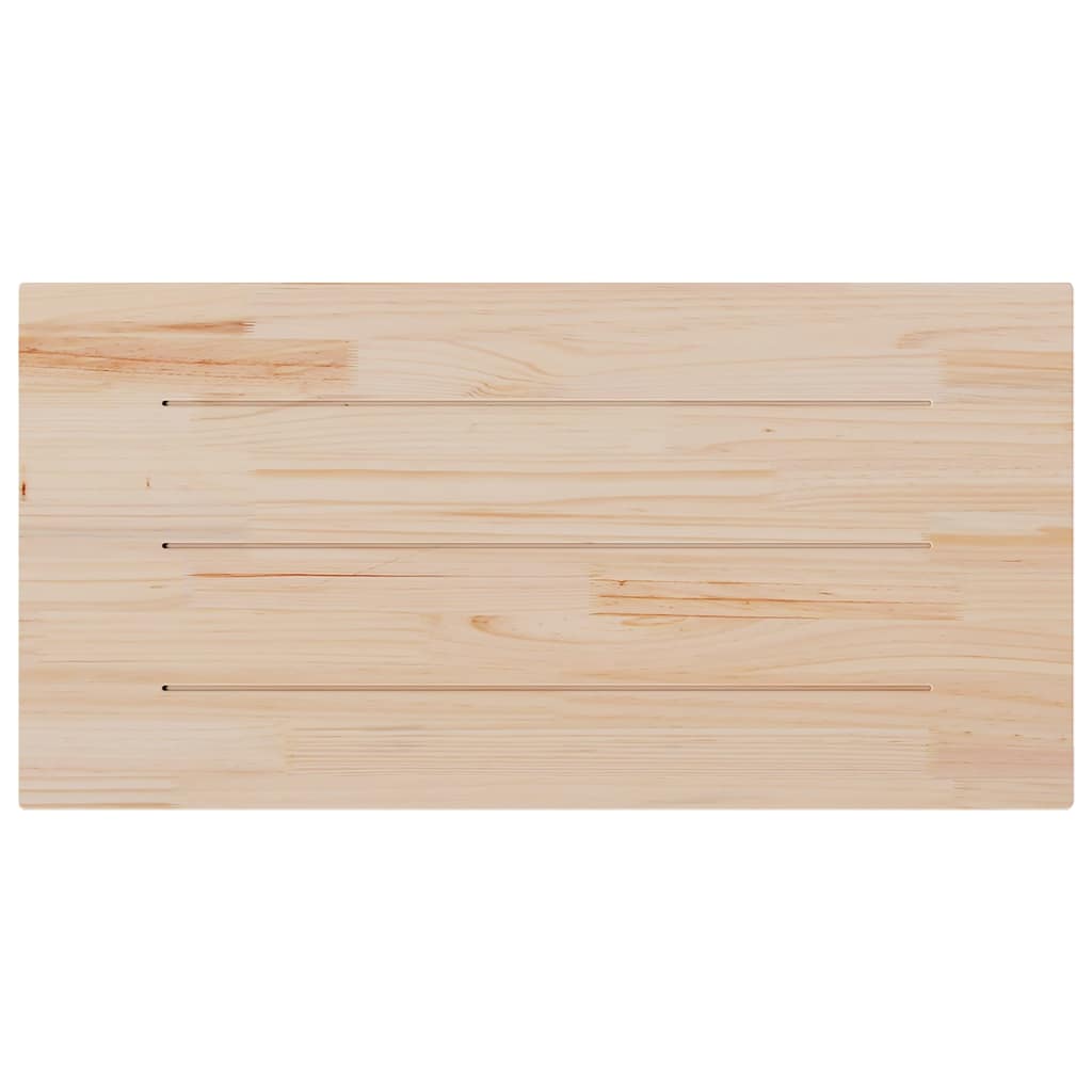 vidaXL Tischplatte Weiß 100x50x2,5 cm Massivholz Kiefer Rechteckig