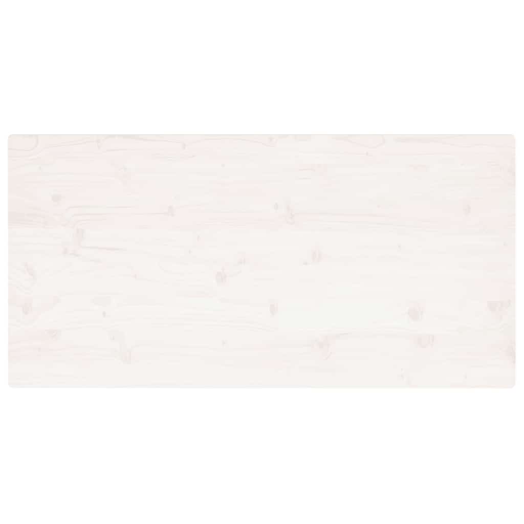 vidaXL Tischplatte Weiß 100x50x2,5 cm Massivholz Kiefer Rechteckig
