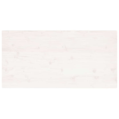 vidaXL Tischplatte Weiß 100x50x2,5 cm Massivholz Kiefer Rechteckig