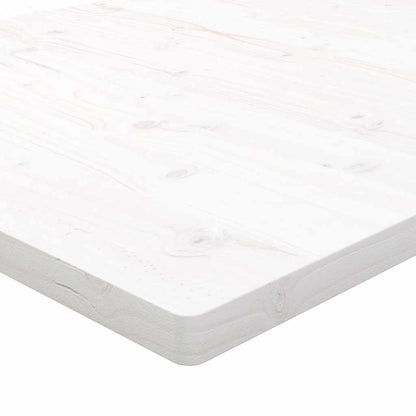 vidaXL Tischplatte Weiß 100x50x2,5 cm Massivholz Kiefer Rechteckig