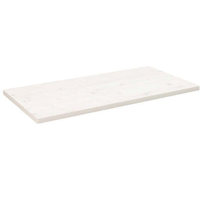 vidaXL Plateau de table Blanc 110x55x2,5 cm Bois de pin massif Rectangulaire