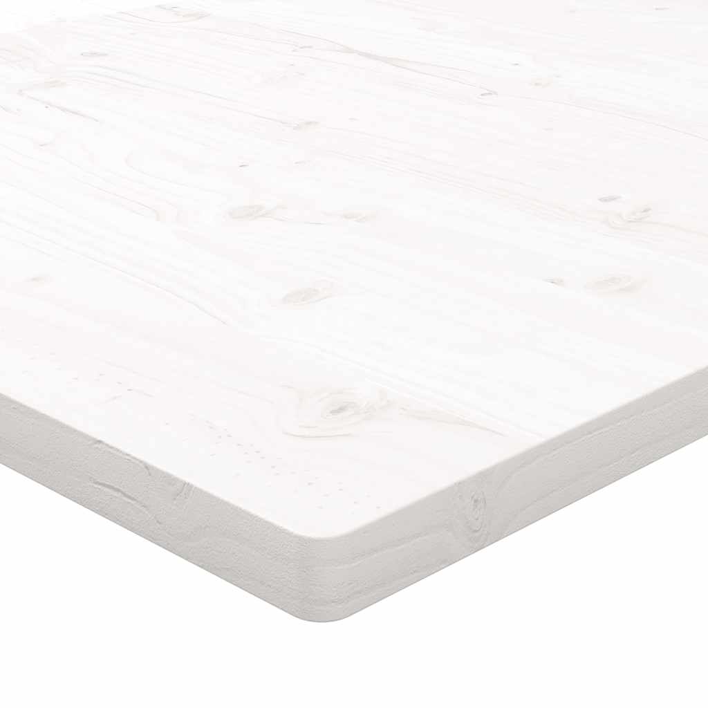 vidaXL Plateau de table Blanc 110x55x2,5 cm Bois de pin massif Rectangulaire