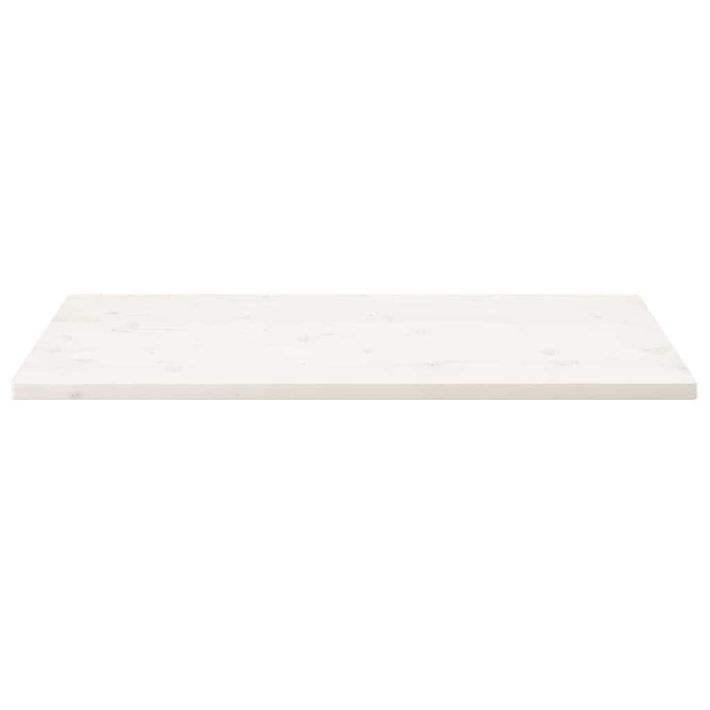 vidaXL Plateau de table Blanc 100x60x2,5 cm Bois de pin massif Rectangulaire