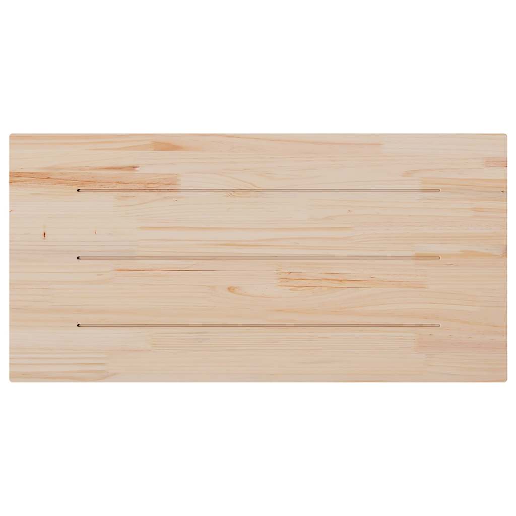 vidaXL Plateau de table Blanc 100x60x2,5 cm Bois de pin massif Rectangulaire