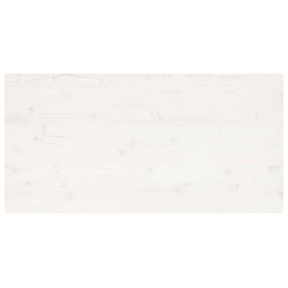 vidaXL Plateau de table Blanc 100x60x2,5 cm Bois de pin massif Rectangulaire