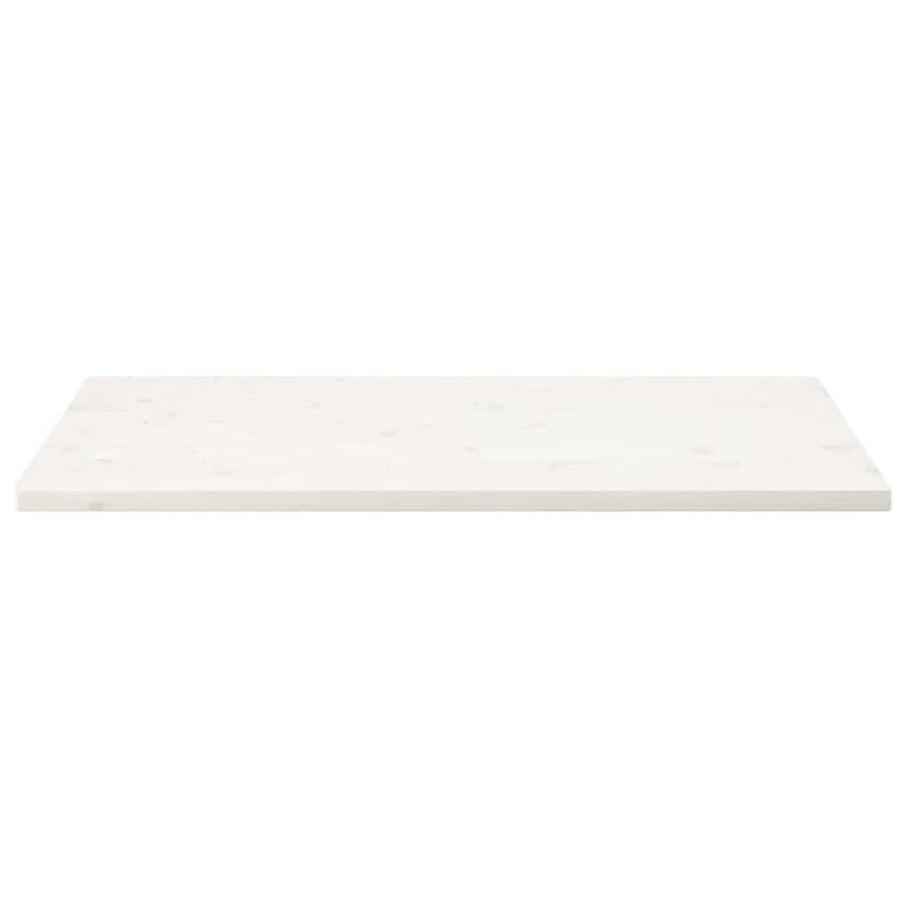 vidaXL Plateau de table Blanc 110x60x2,5 cm Bois de pin massif Rectangulaire