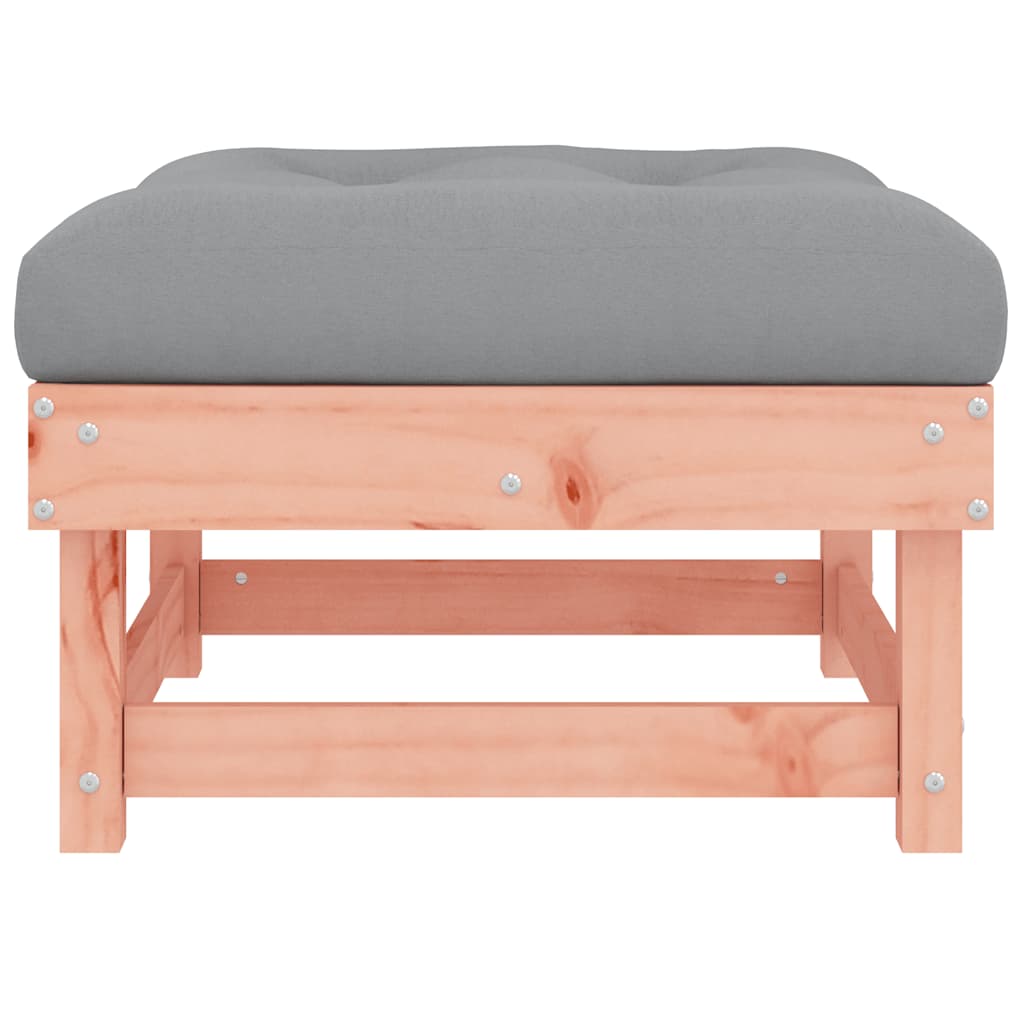 vidaXL Tabouret de jardin avec coussin en bois de douglas massif