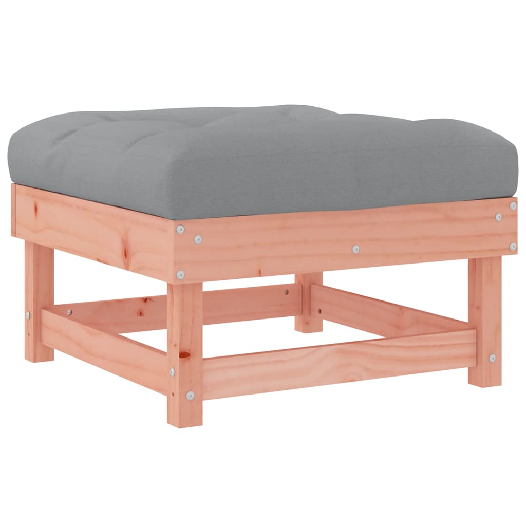 vidaXL Tabouret de jardin avec coussin en bois de douglas massif