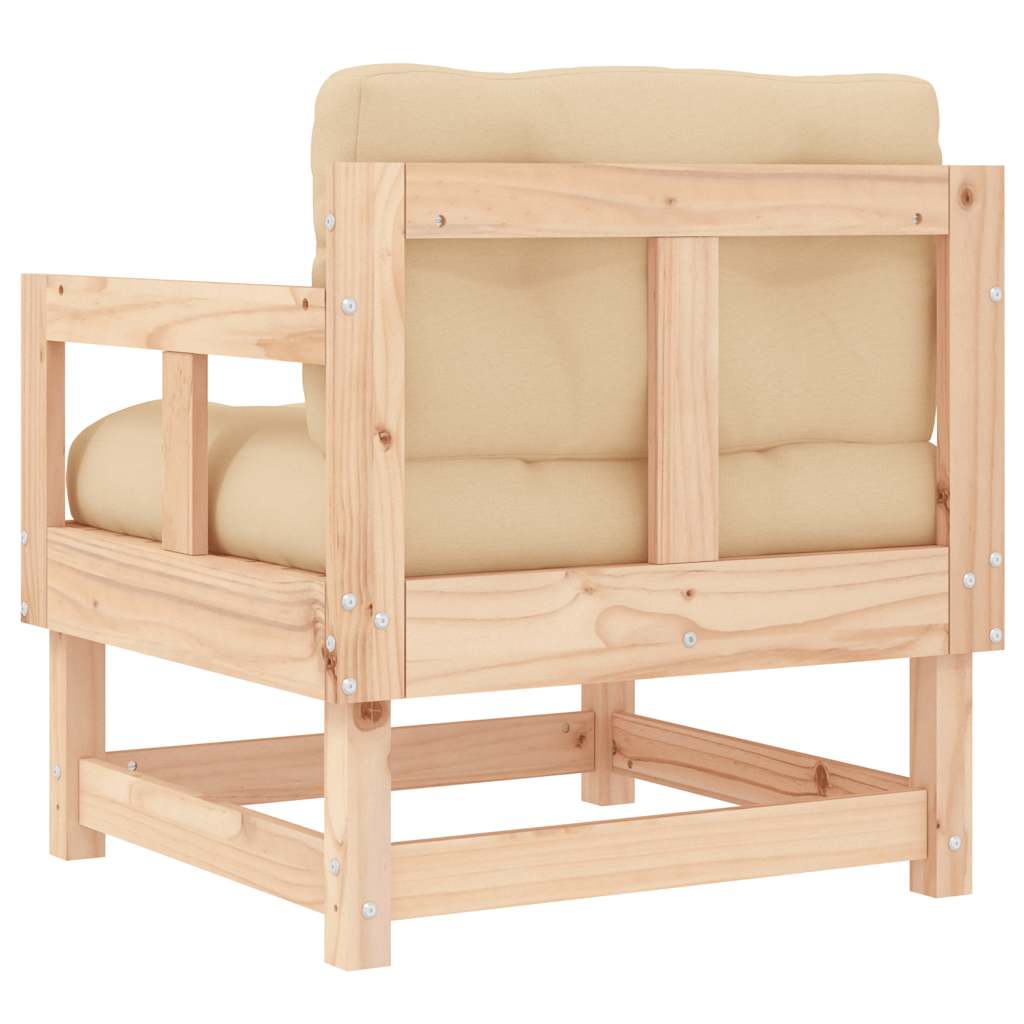 vidaXL Chaises de jardin avec coussins 2 pcs Bois de pin massif