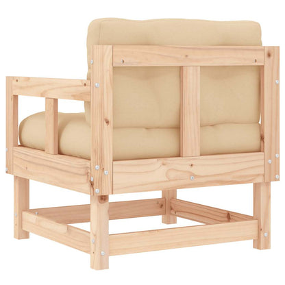 vidaXL Chaises de jardin avec coussins 2 pcs Bois de pin massif