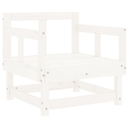 vidaXL Chaises de jardin avec coussins 2 pcs Blanc Bois de pin massif