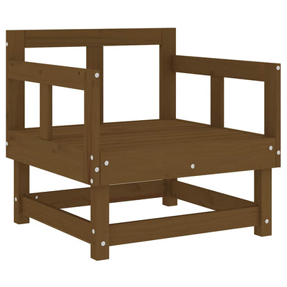 vidaXL Chaises de jardin avec coussins 2 pcs Marron miel Bois de pin massif