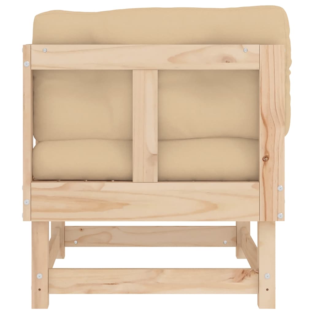 vidaXL Ecksofas mit Kissen 2 Stk. Massivholz Kiefer