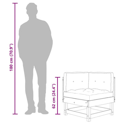 Ecksofas mit Kissen 2 Stk. Massivholz Douglasie