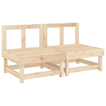 vidaXL Canapés centraux avec coussins 2 pcs. Bois de pin massif