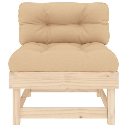 vidaXL Canapés centraux avec coussins 2 pcs. Bois de pin massif