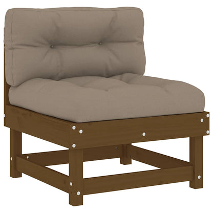 vidaXL Canapés centraux avec coussins 2 pcs Bois de pin massif marron miel