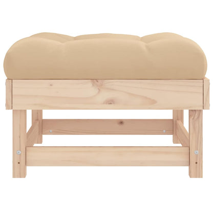 vidaXL Tabourets de jardin avec coussins 2 pcs Bois de pin massif