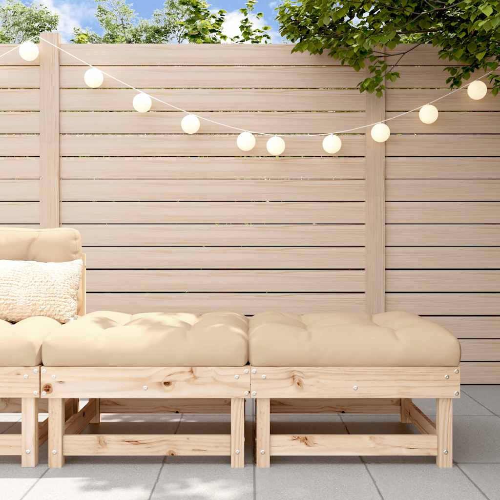 vidaXL Tabourets de jardin avec coussins 2 pcs Bois de pin massif