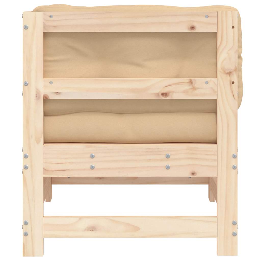 vidaXL Ecksofa mit Kissen Massivholz Kiefer
