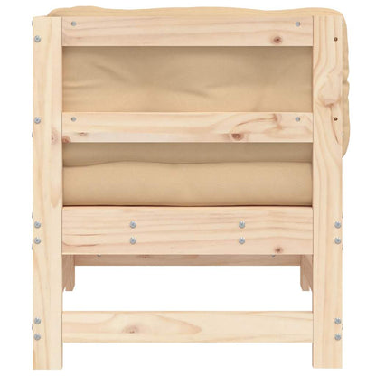 vidaXL Ecksofa mit Kissen Massivholz Kiefer