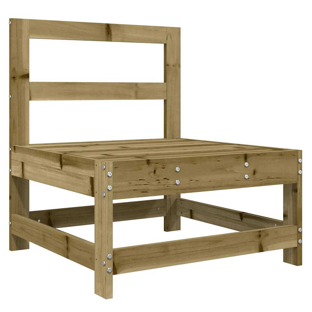 vidaXL Canapé central avec coussins Bois de pin imprégné
