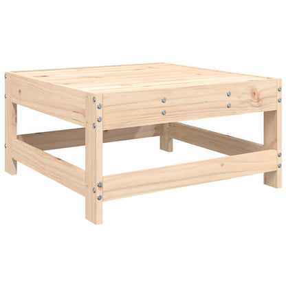vidaXL Tabouret de jardin avec coussin Bois de pin massif