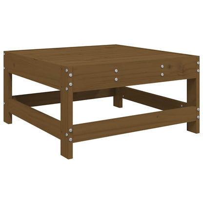 vidaXL Tabouret de jardin avec coussin marron miel en pin massif